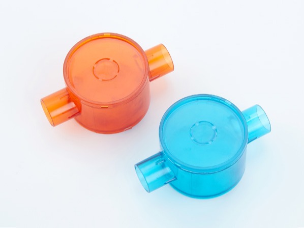 PVC红蓝透明圆通接线底盒 PVC红蓝透明圆通接线底盒