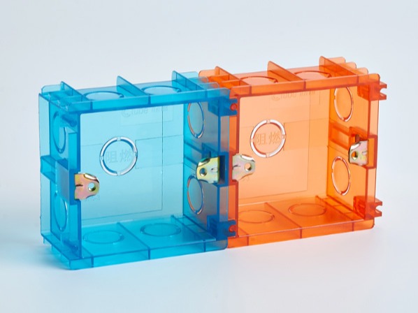 PVC红蓝透明86无缝式接线底盒 PVC红蓝透明86无缝式接线底盒